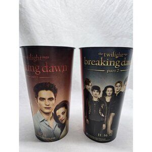 Twilight Breaking Dawn Part 1, Breaking Dawn Part 2 Movie Theater Cups